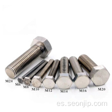 Perno y tuerca hexagonales exteriores inconel 718